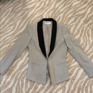Tahari Beige/tan Blazer with Black Lapel